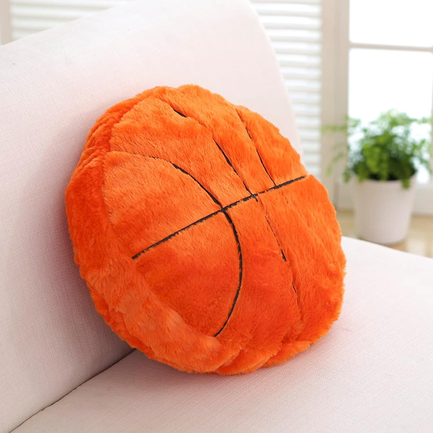 FELIXLEO Dekokissen Basketball Plüschkissen weiches Ball Sitzkissen
