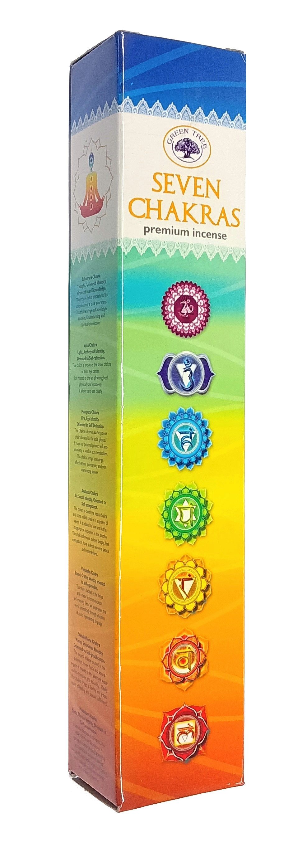Green Tree Räucherstäbchen Green Tree Incense "Seven Chakras" Set 7 x 5 Stäbchen