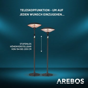 Arebos Terrassenstrahler Standheizstrahler, Wärmelampe