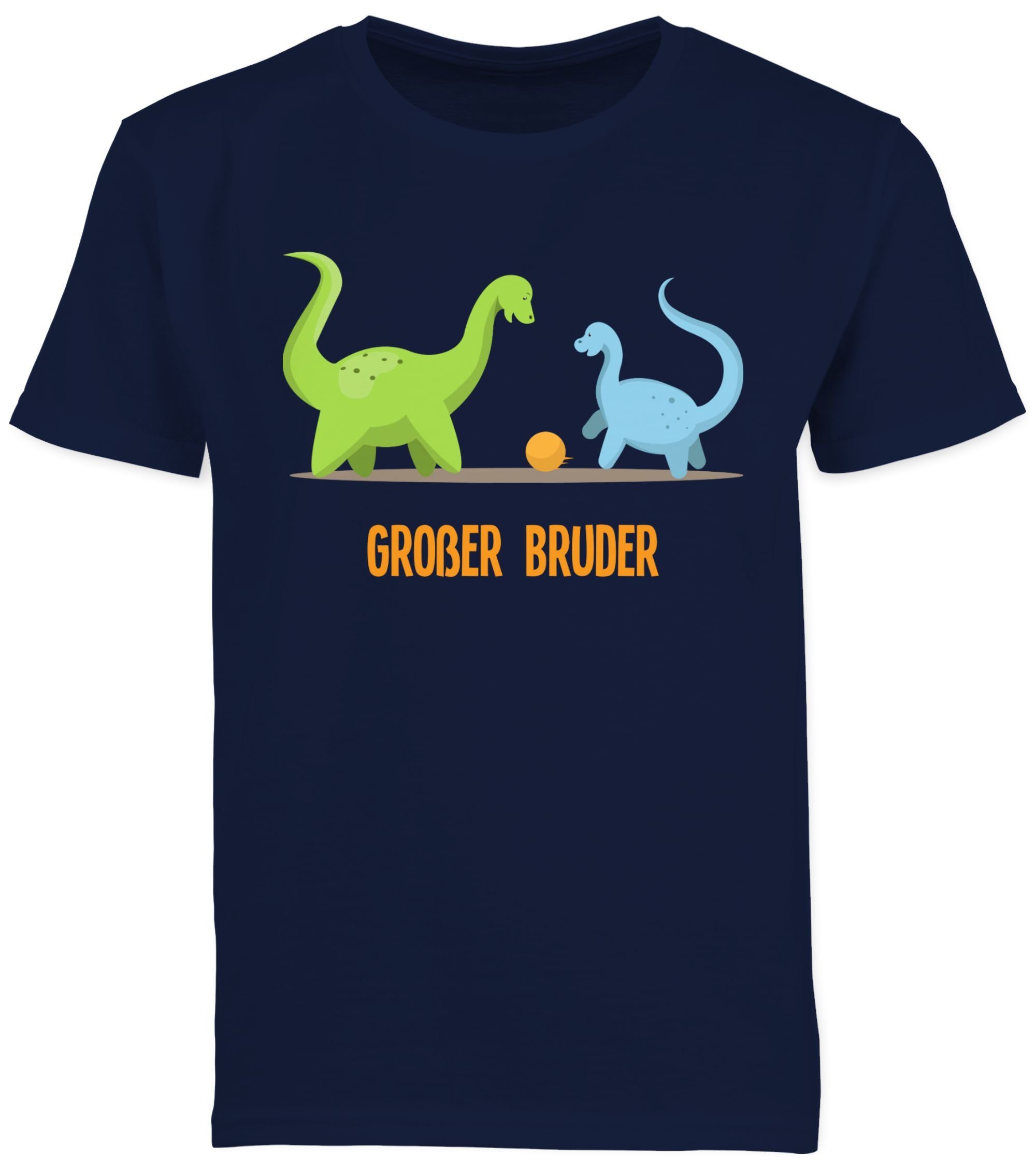 Dinosaurier T-Shirt Dunkelblau Bruder Bruder 01 Shirtracer Großer Großer