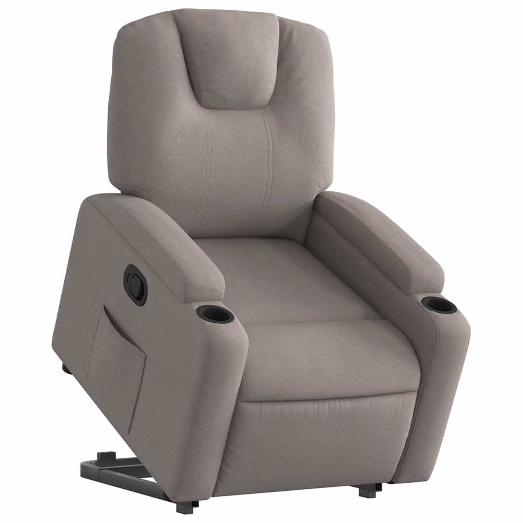 Sessel Relaxsessel mit Aufstehhilfe Taupe Stoff