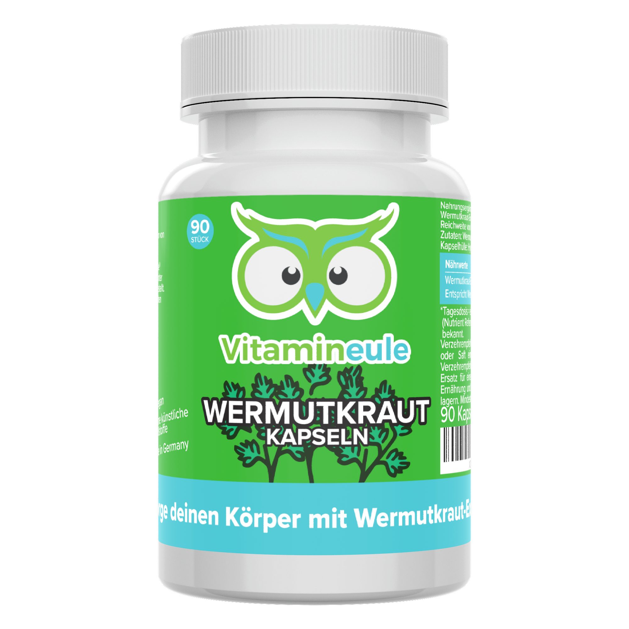 Vitamineule Wermutkraut Kapseln mit 400 mg Wermutkraut-Extrakt (4:1) - Kapsel