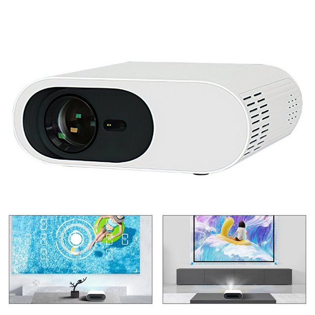 Novzep Tragbarer Projektor, 1080P, hochauflösendes Display Portabler Projektor (Autofokus, für Zuhause, Schule und Büro)