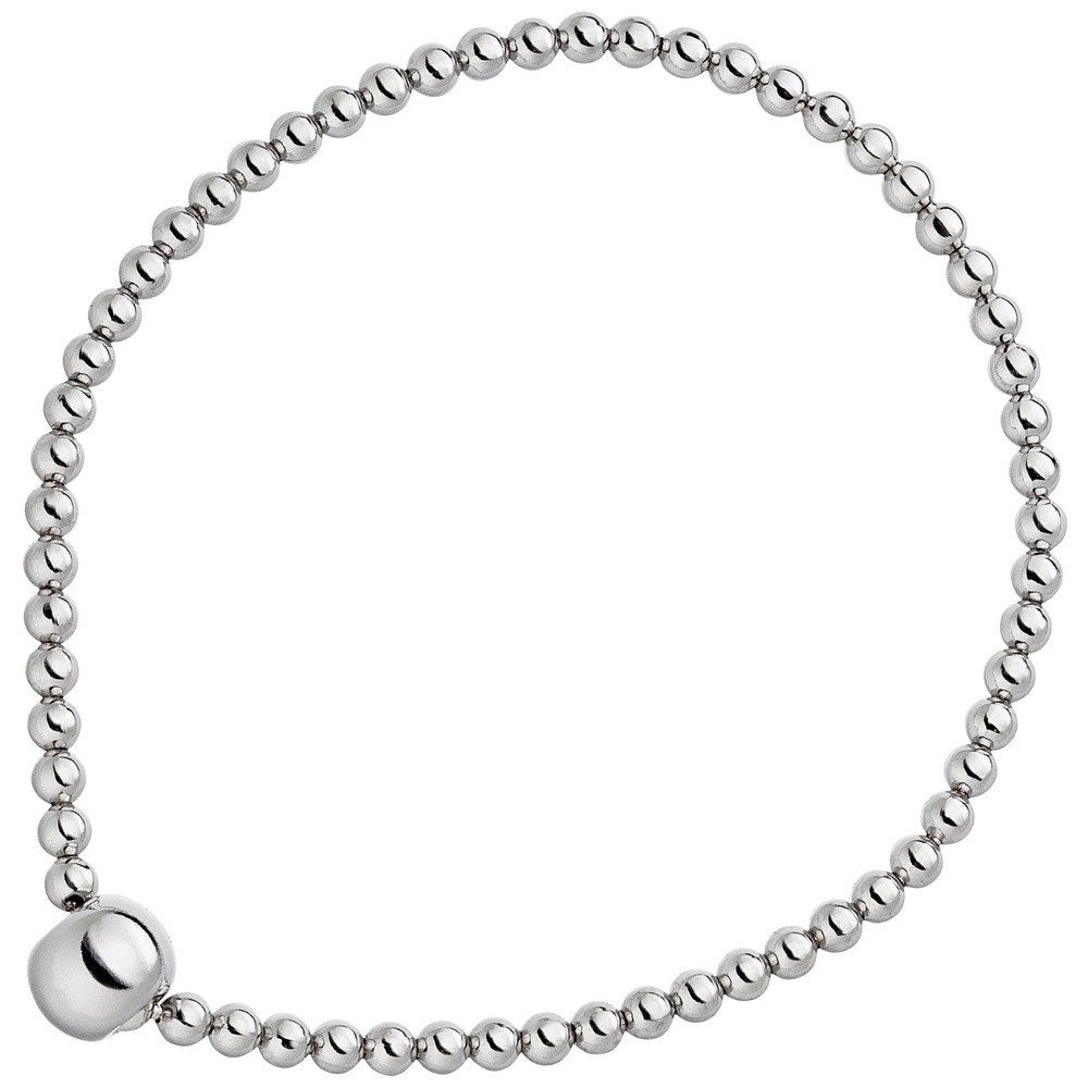 Schmuck Krone Silberarmband »Armband aus 925 Silber Kugelarmband  Silberarmband endlos elastisch dehnbar«, Silber 925