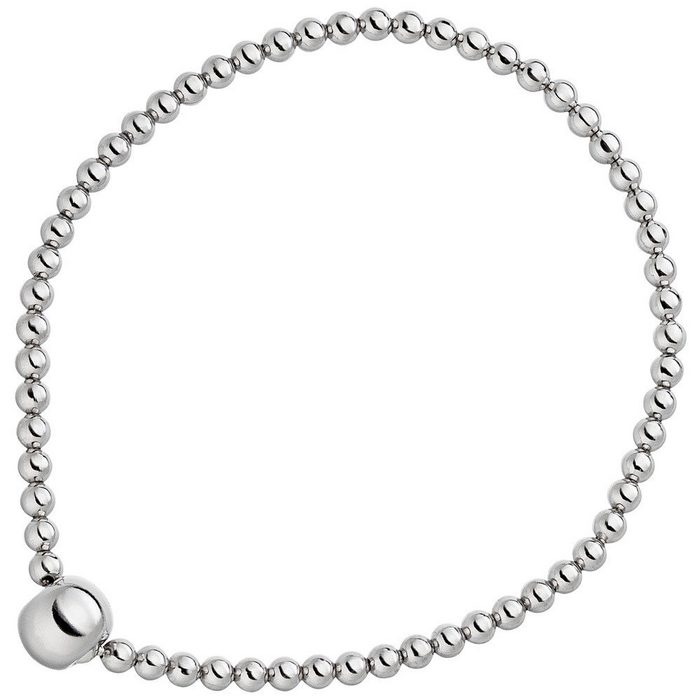 Schmuck Krone Silberarmband Armband aus 925 Silber Kugelarmband Silberarmband endlos elastisch dehnbar Silber 925