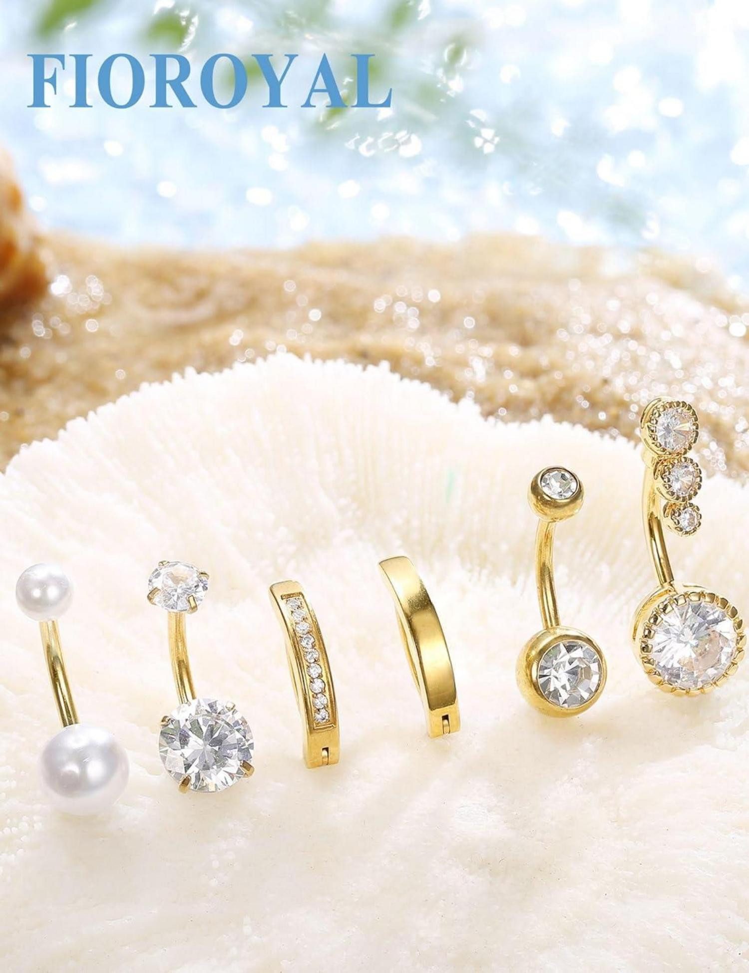 FIOROYAL Bauchnabelpiercing-Set 6er Set 14G Bauchnabelpiercing günstig online kaufen