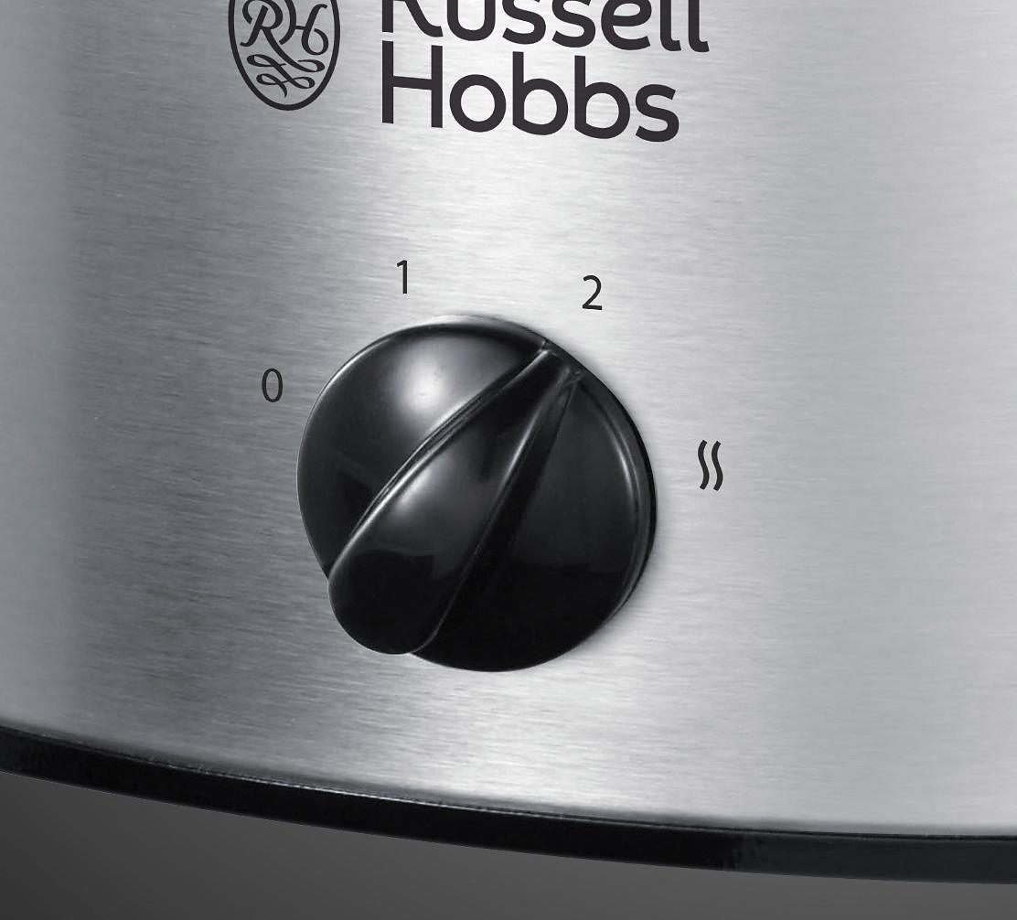 RUSSELL HOBBS Schongarer Cook@Home 22740-56, 160 W, Edelstahl, 3,5l Gartopf, 3 Temperatureinstellungen & Warmhaltefunktion