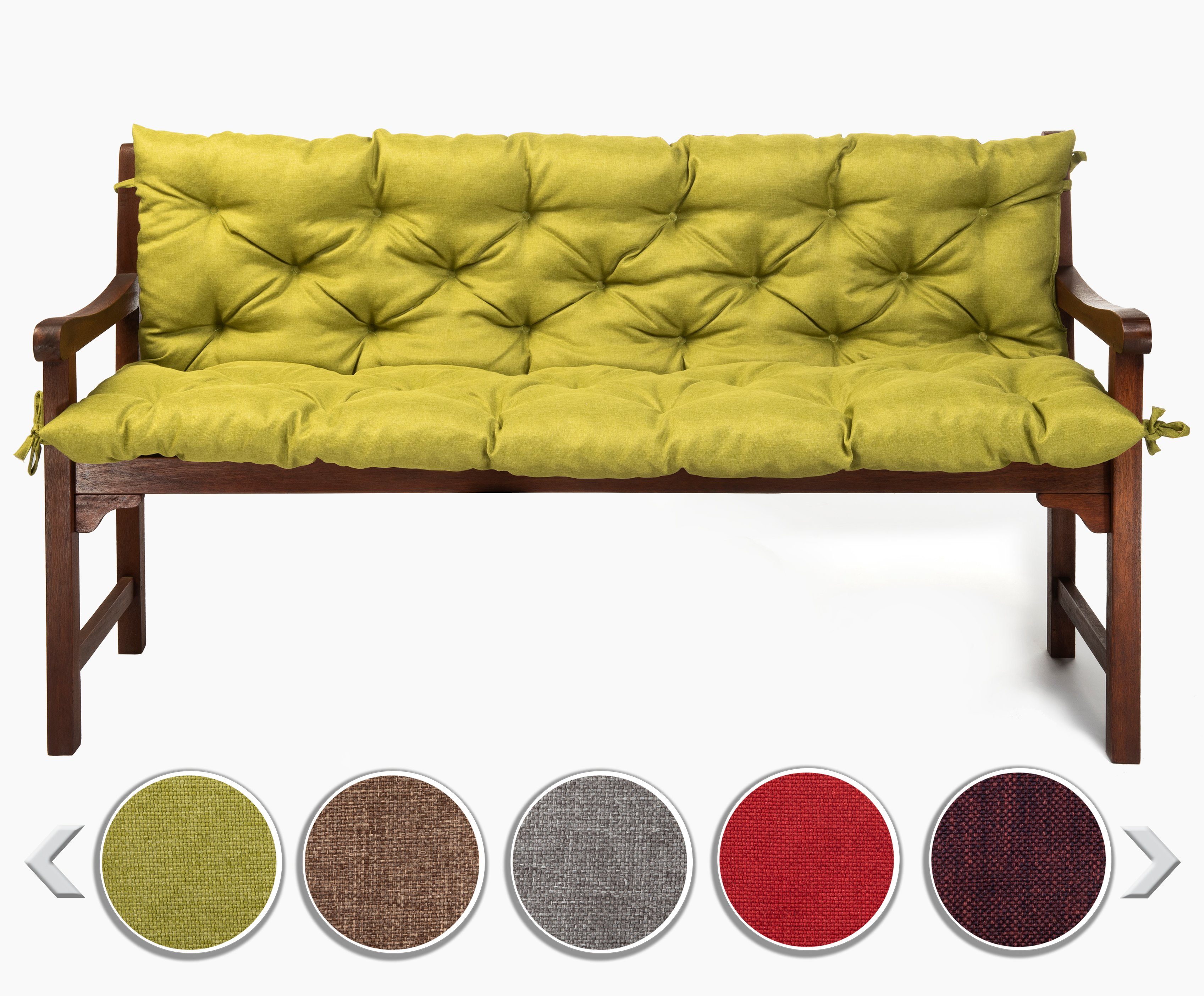 sunnypillow Bankauflage Bankauflage Stuhlkissen viele Farben und Größen zur Auswahl, 100x50x50cm grün