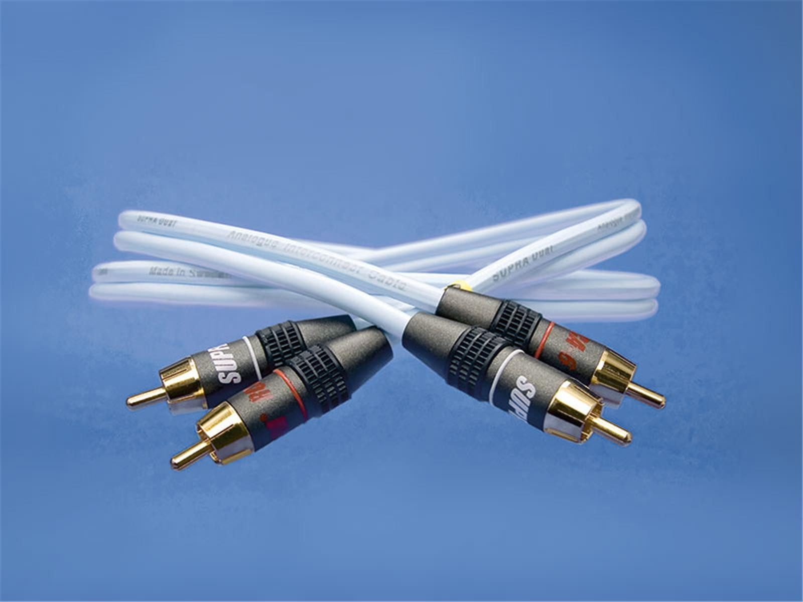 Supra Cables Supra Cables Dual RCA Hifi Kabel Audio-Kabel, (200 cm)
