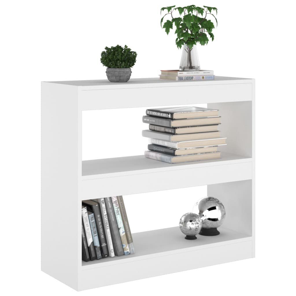 Bücherregal Bücherregal/Raumteiler 1-tlg. Weiß cm, vidaXL 80x30x72
