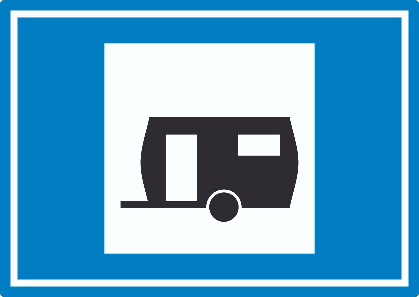 HB-Druck Aufkleber Wohnwagen Symbol Aufkleber, wetterfest, UV-beständig, kratzfest