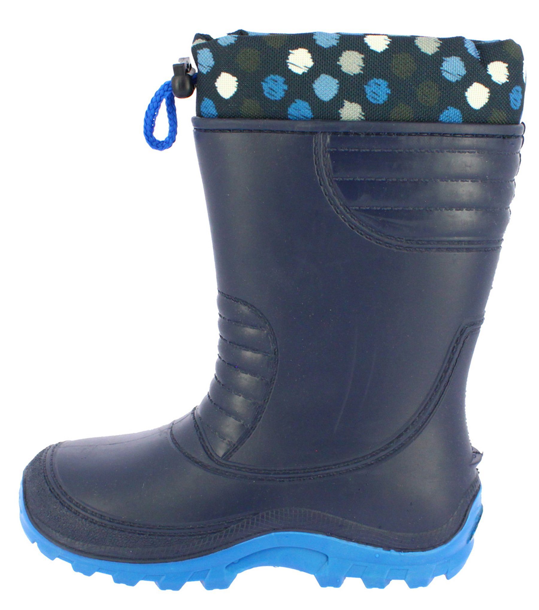 Beck Regenstiefel Nexo mit Warmfutter, Gummistiefel (für Mädchen und Jungen, für warme Füße bei Nässe und Kälte) wasserdicht, sehr kuscheliges Warmfutter dunkelblau