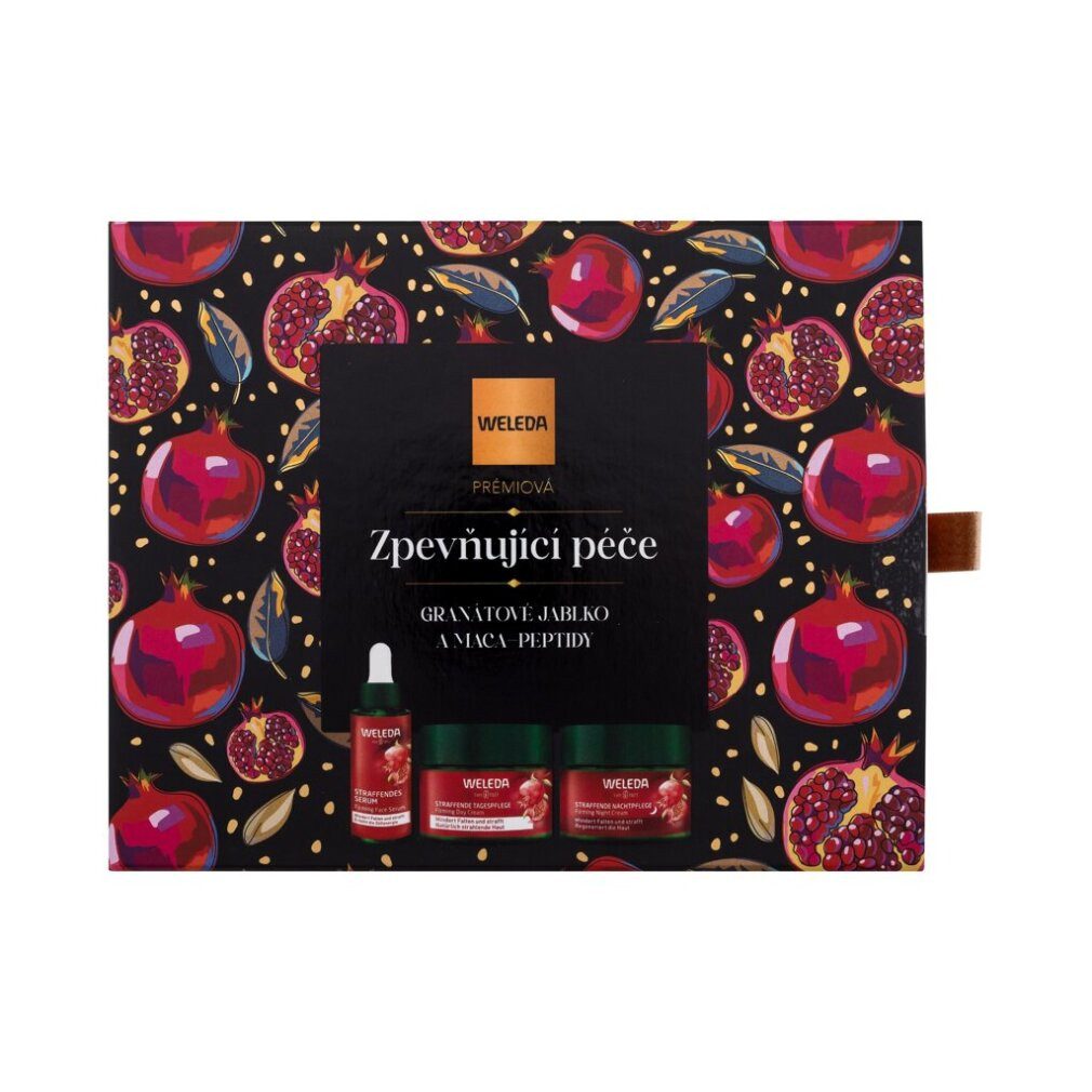 WELEDA Hautpflege-Set Geschenkset straffende Pflege Granatapfel und Maca-Peptide 3 Stück