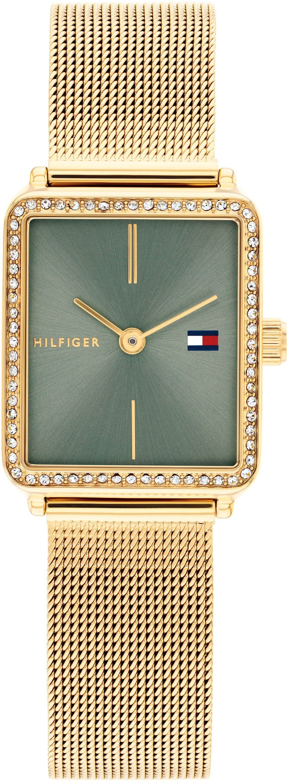 Tommy Hilfiger Quarzuhr TEA TANK 1782791, Armbanduhr, Damenuhr, Edelstahlar günstig online kaufen