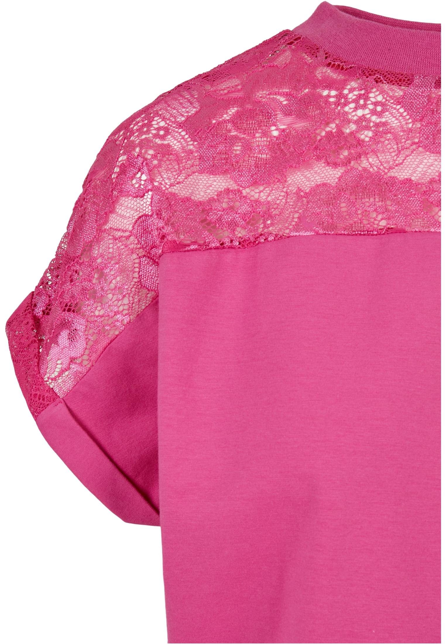 Lace CLASSICS Tee URBAN (1-tlg) Oversized Ladies Kurzarmshirt Damen brightviolet