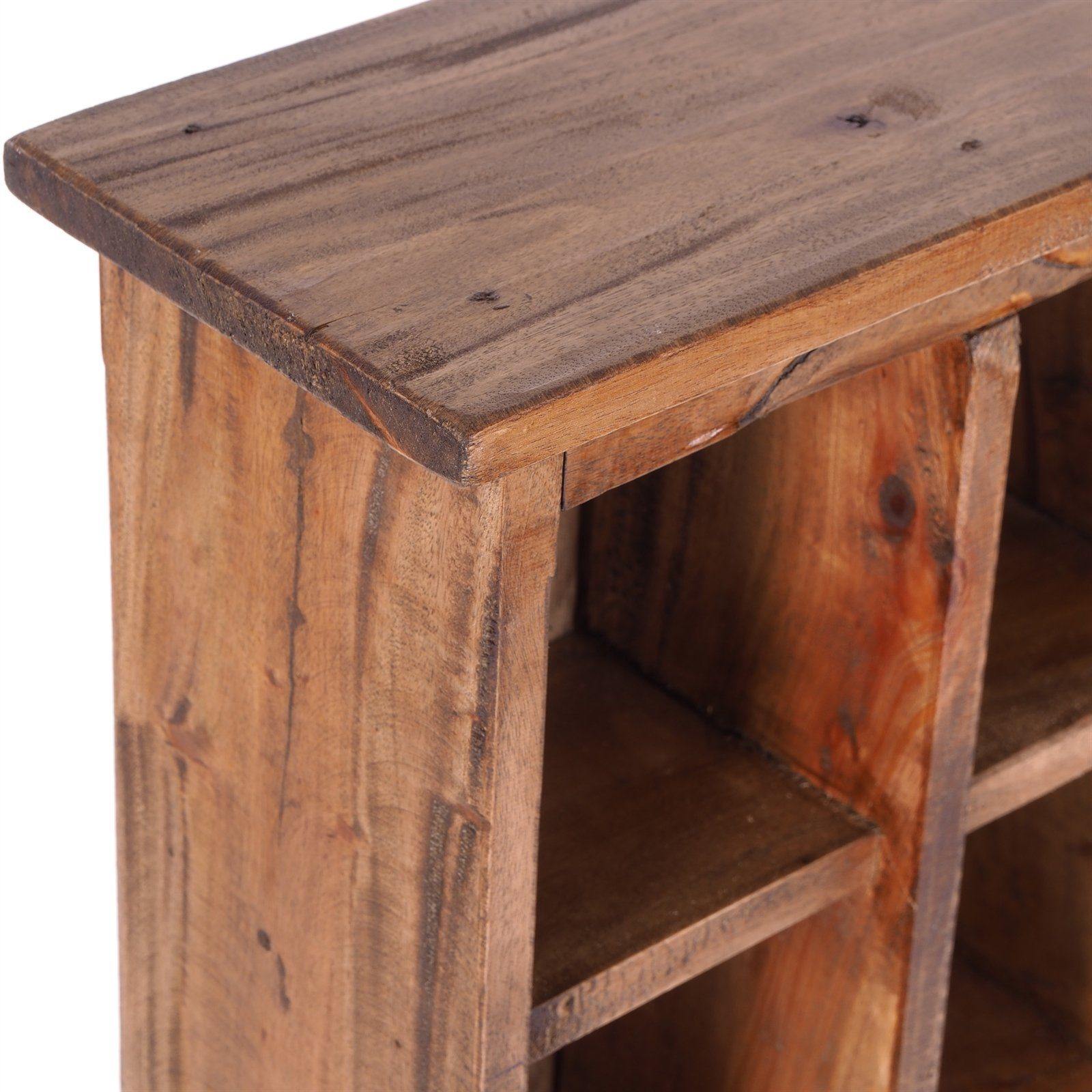 DESIGN DELIGHTS Regal CD & Bücherregal "NATURE", 94x36 cm, braun, Holzregal – Bild 4 von 5