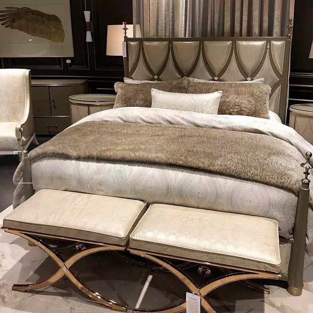 Xlmoebel Bett Modernes Luxus-Doppelbett in klassischem Stil Ehebett-Design (Bett), Hergestellt in Europa