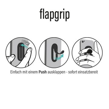 flapgrip Handy-Halterung, (2er Set in schwarz, Handy Halterung Smartphone Halter Auto Universal Lüftungsgitter)