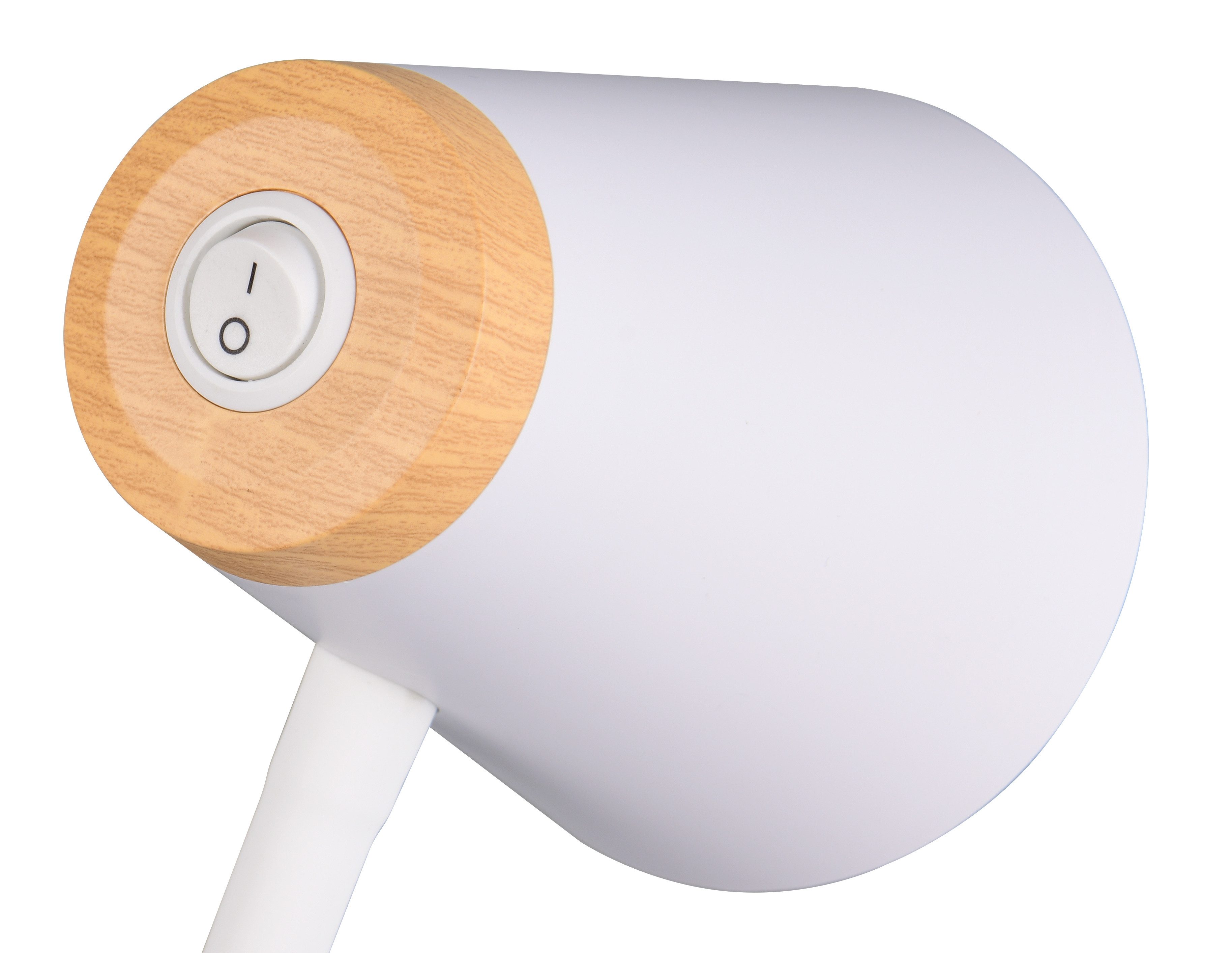 Reality Leuchten LED Klemmtischleuchte PONGO, LED Klemmleuchte mit Kabel und Kippschalter, 4,5W 500 Lumen, Ein-/Ausschalter, LED fest integriert, Warmweiß, 3000K warmweiß, verstellbare Klemmleuchte, Klammer 1-3 cm weit, H.33cm