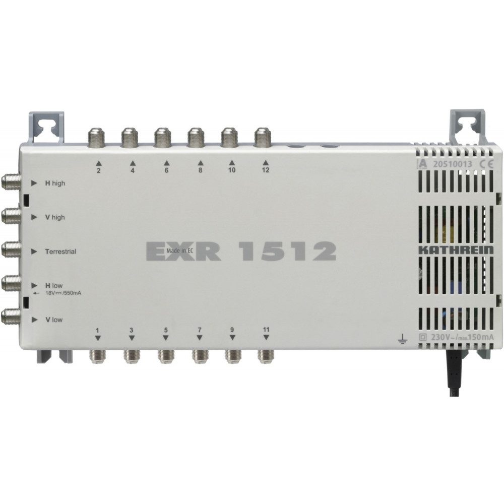 Kathrein Kathrein EXR 1512 Multischalter für SAT-Anlagen. Camping Sat-Anlage (4 SAT-Antennen Eingänge), Aktive Umschaltmatrix