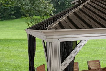 Sojag Pavillon Gazebo Messina, (Set), BxT: 363x483 cm, mit Moskitonetzen