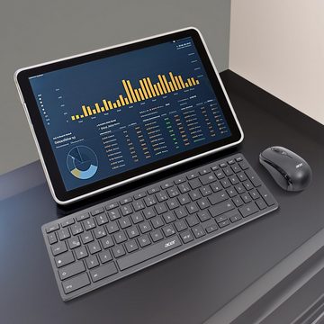 Acer Chrome Combo Set KM501 - Kompaktes Universal Bluetooth 5.2 Tastatur- und Maus-Set, Certified by Works With Chromebook