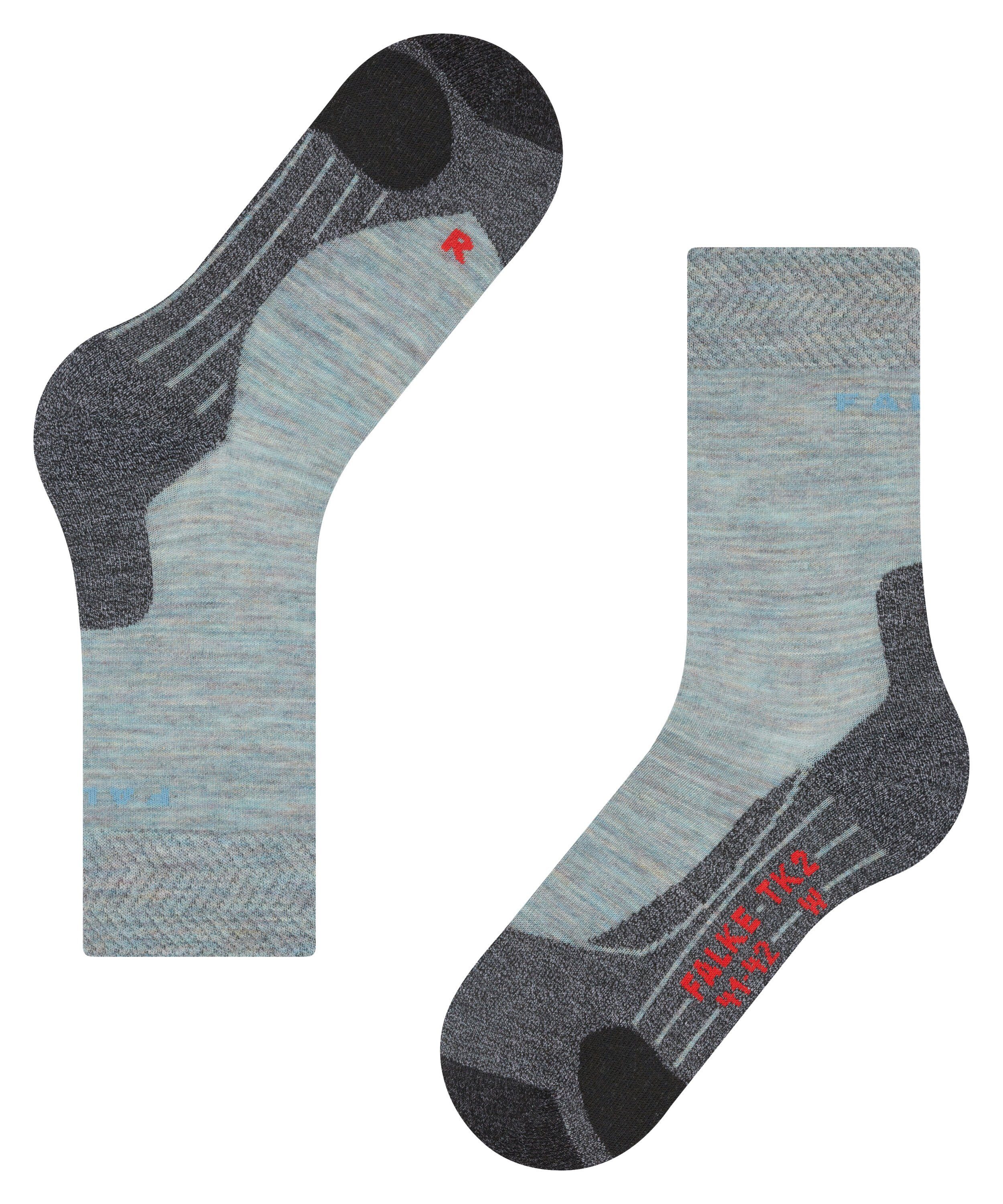 FALKE Wandersocken TK2 Explore Melange Socken (1-Paar) Hoher Komfort im Mittelgebirge