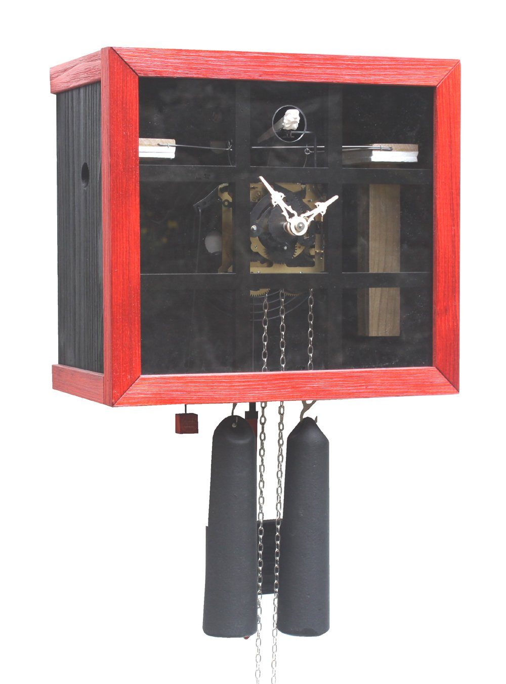 Rombach & Haas Pendelwanduhr Kuckucksuhren ROMBA Design Serie FV35 (hörbare Tickgeräusche)