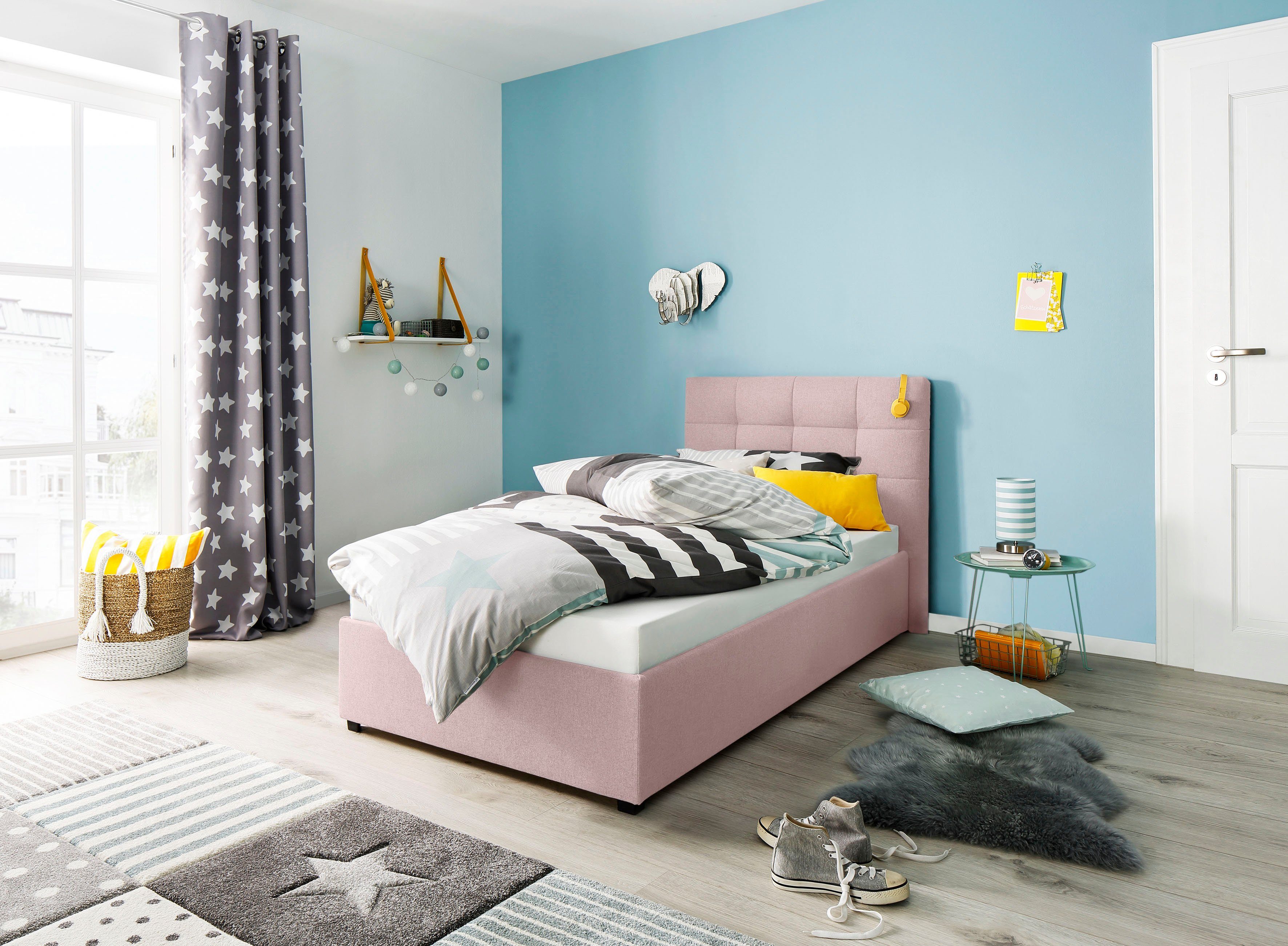 Home affaire Polsterbett Endres, mit Bettkasten, wahlweise ohne Matratze/La günstig online kaufen