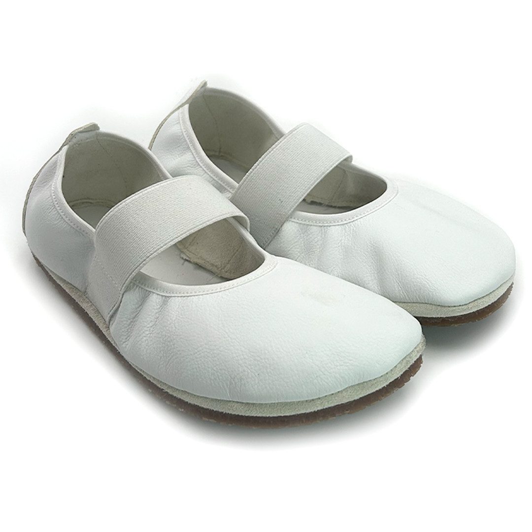 POLOLO Barfuß Ballerina Kaya, Damen Barfußschuh aus natürlich gegerbtem Leder