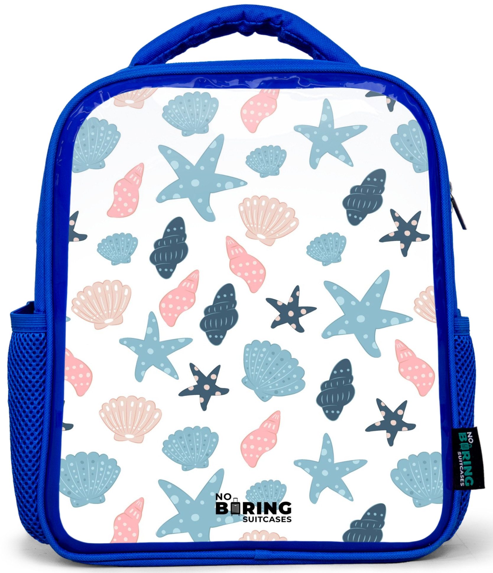 Rucksack Blau - Muschelmuster bunt