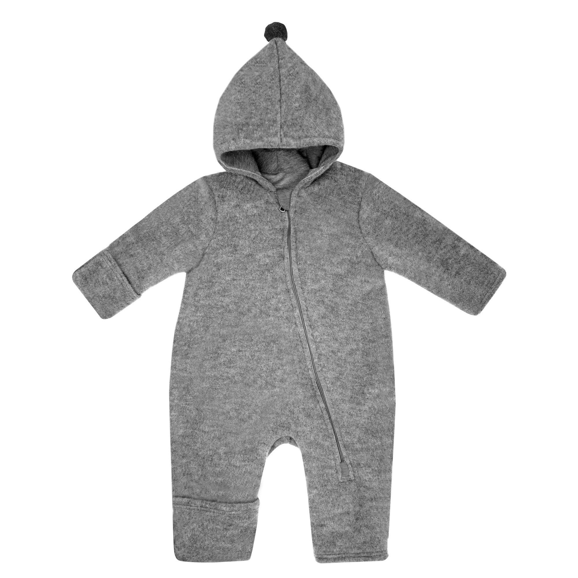 MAXIMO Overall GOTS BABY-Overall, Wollfleece Reißverschluss, Jersey, Pompon Wollfleece