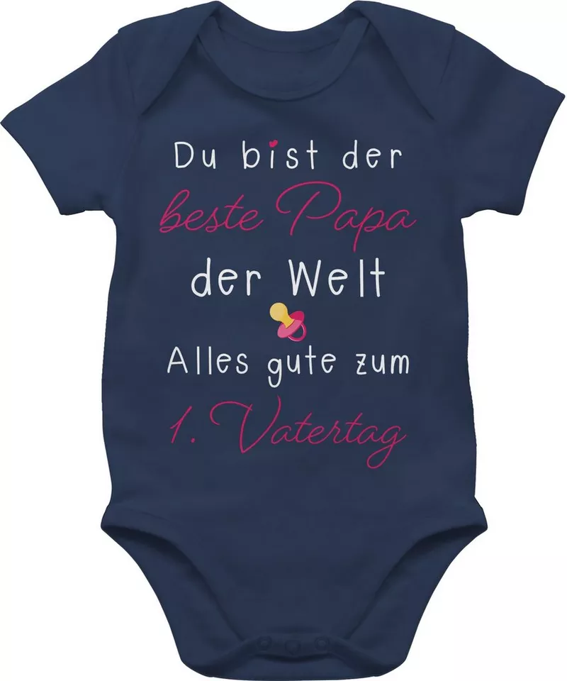 Shirtracer Shirtbody 1. Vatertag I Du bist der beste Papa der Welt Geschenk Vatertag Baby