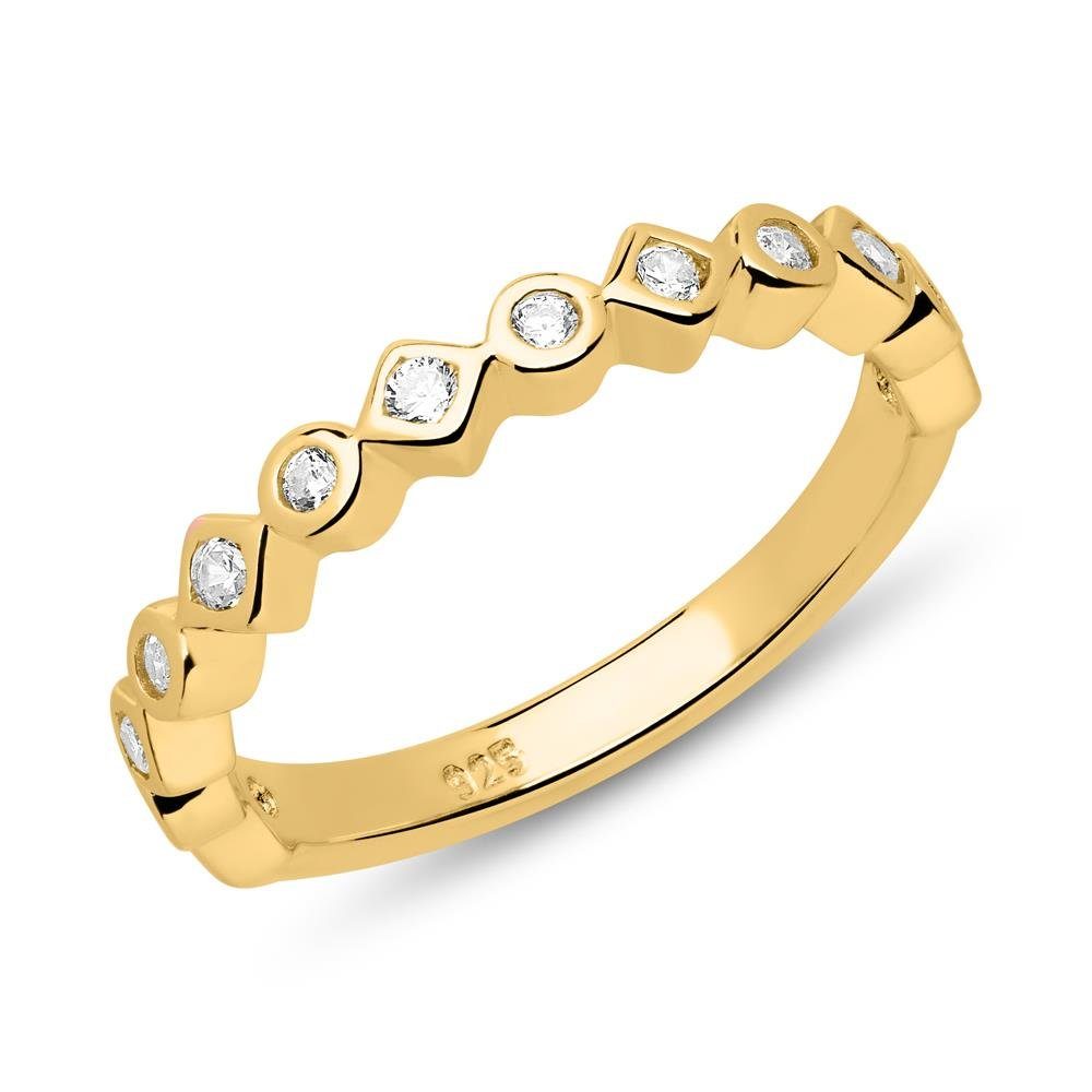 Silberring JEWLIX Ring 925er Silber gold Zirkonia SR0421