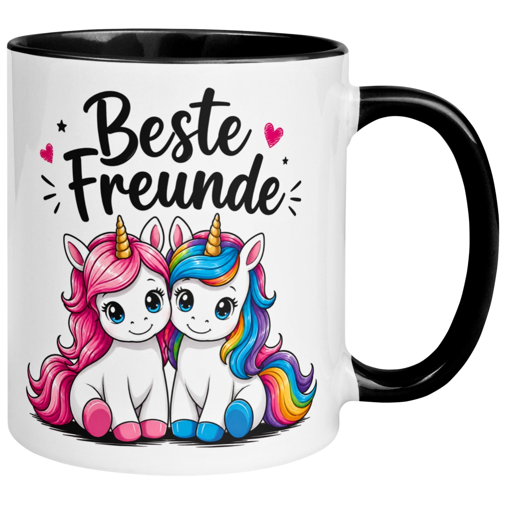 Momentals Tasse Beste Freunde – Einhorn Power – Geschenk Freundschaft Beste Freundin, Gratis Versand · Links-&Rechtshänder · Spülmaschinenfest