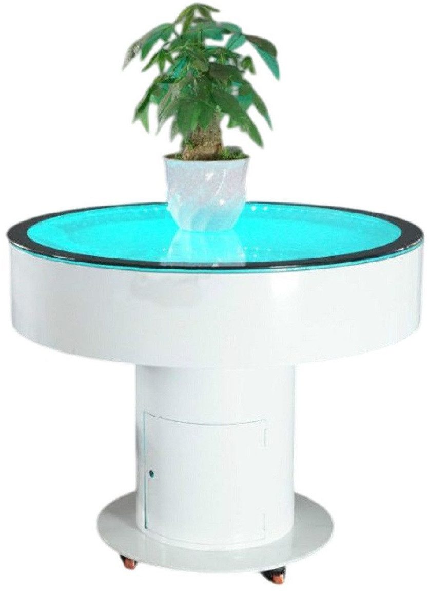 Xlmoebel Couchtisch Runder Stehtisch mit LED-Beleuchtung und Wasser-Spiel (Packung, Led Rund Tisch), Hergestellt in Europa