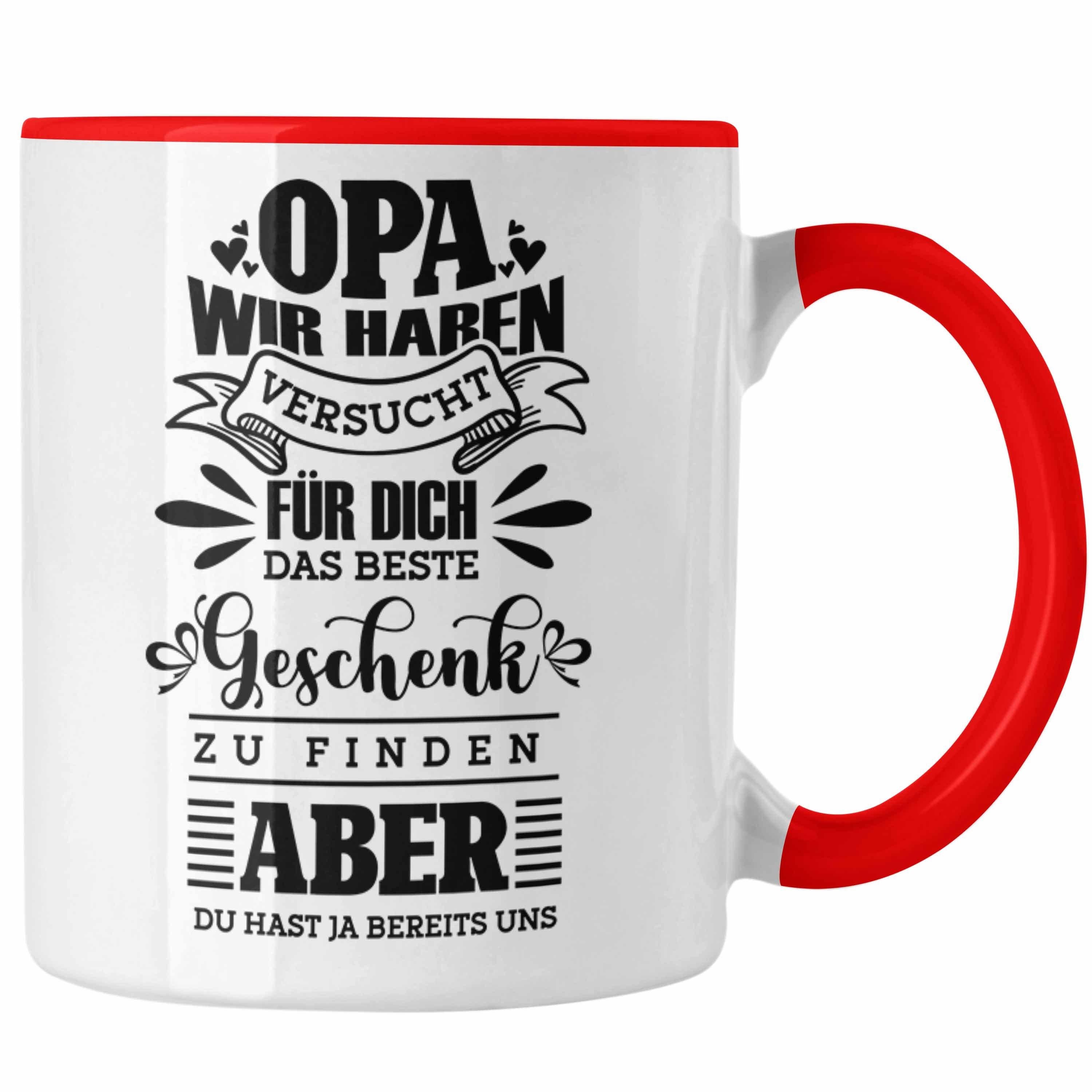Tasse Tasse Geschenk Opa Spruch Geschenkidee von Enkelkinder Wir Haben Versu