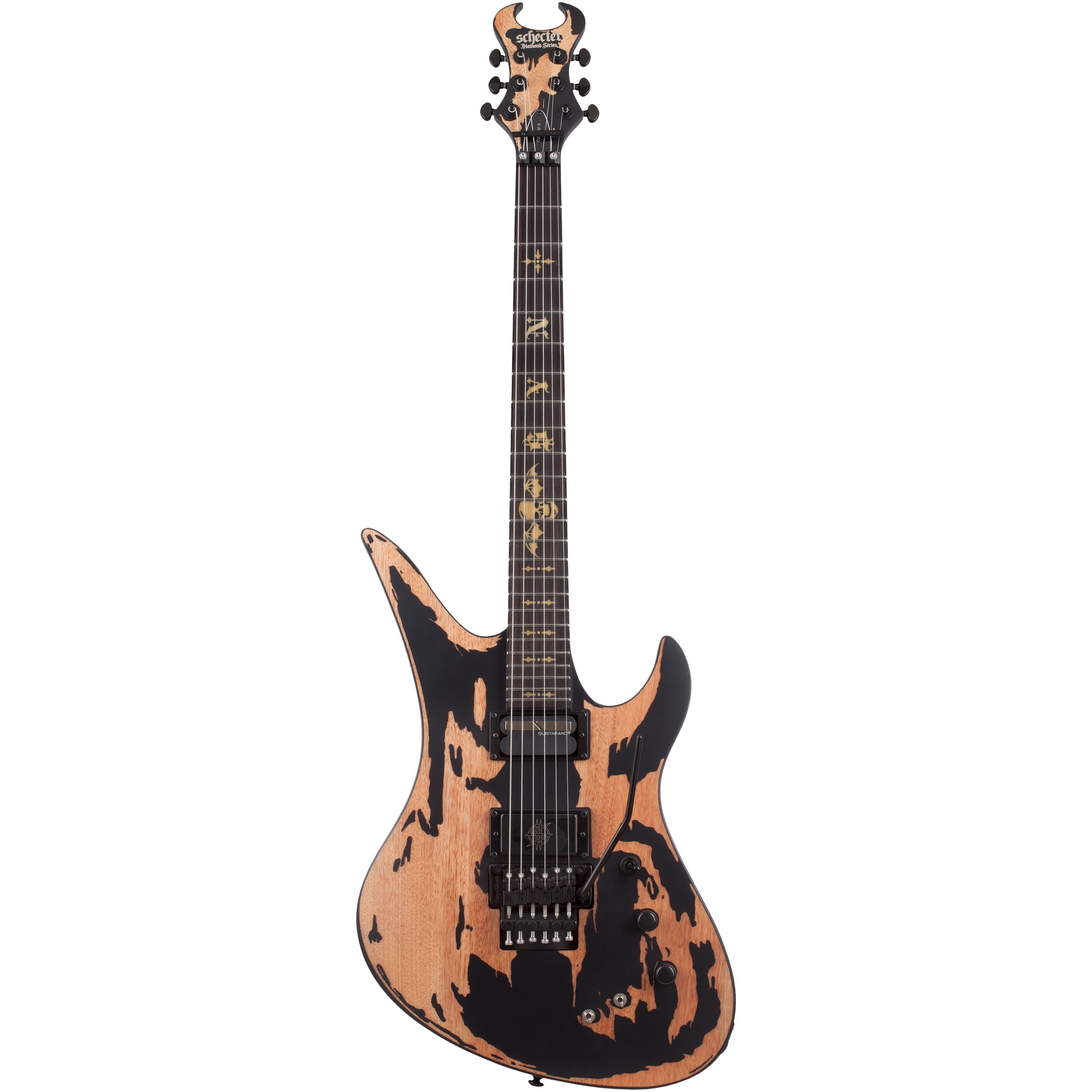 Schecter E-Gitarre, Электрогитары, Andere Modelle, Synyster Custom-S Distressed Satin Black - E-Gitarre