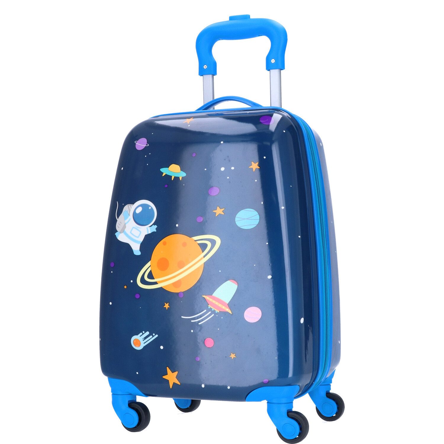 TheTrueC Koffer TheTrueC Kinder Trolley, Hartschale, Astronaut navy, 4 Rollen Rollen