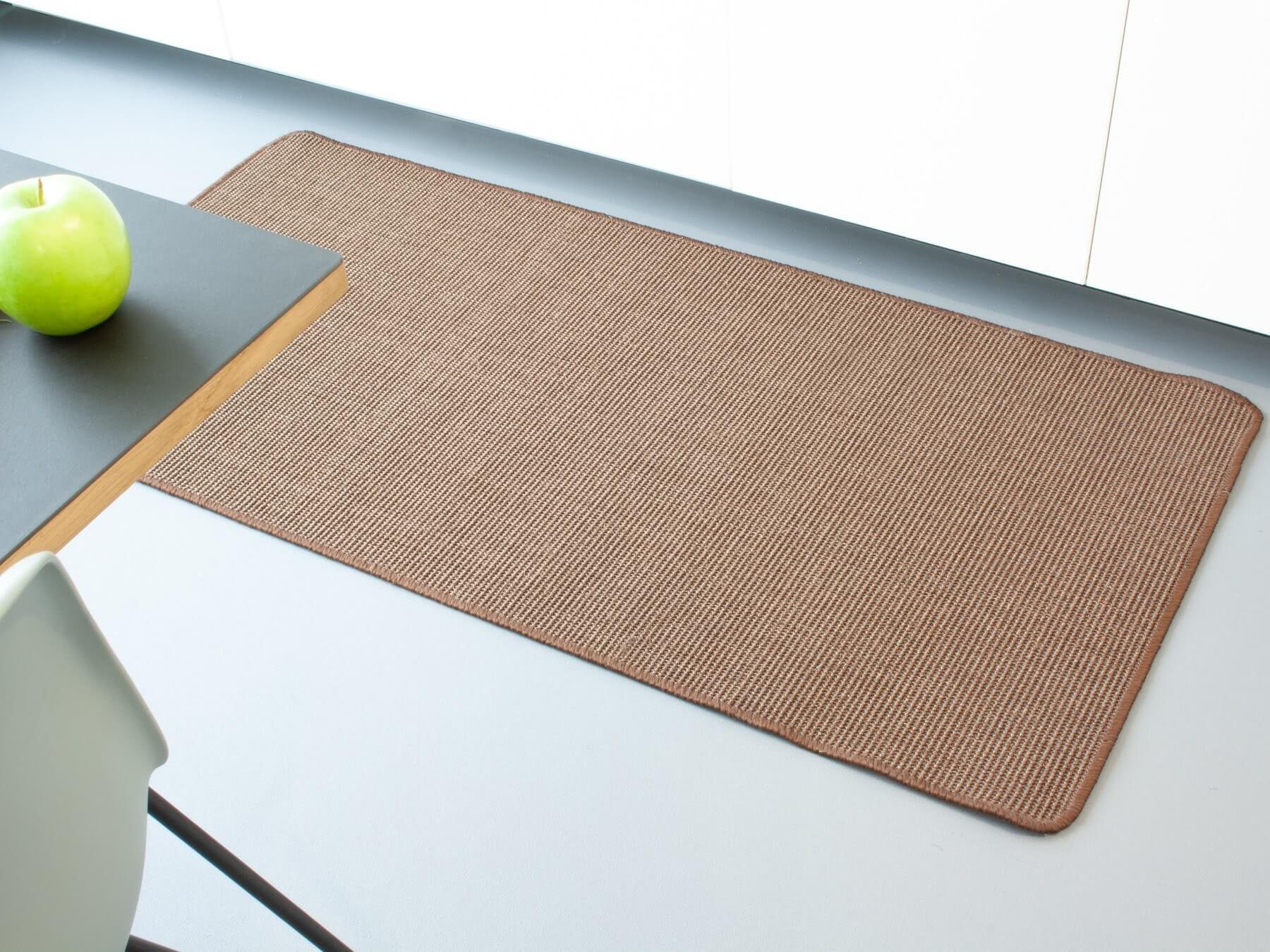 Küchenläufer SISAL, Primaflor-Ideen in Textil, Obermaterial: Höhe: Küche rechteckig, 6 braun 100% mm, rutschhemmend, Sisal