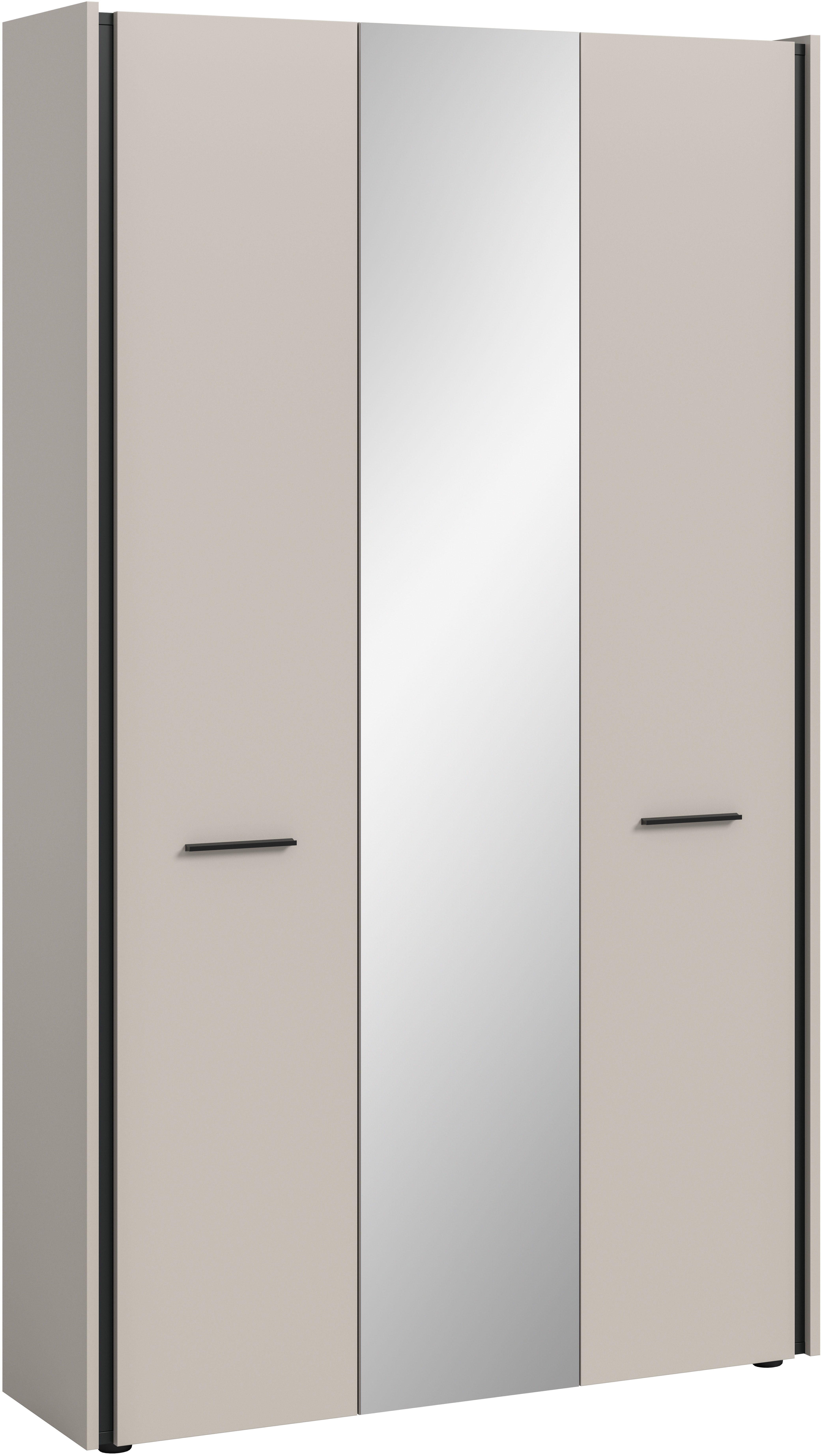 Home affaire Garderobenschrank RAK, Breite 107 cm, viel Stauraum, 3 Türen, 12 Fächer (bietet Platz für ca. 60 Schuhe) Schuhschrank, Hochschrank, Kleiderschrank, Mehrzweckschrank, Schrank