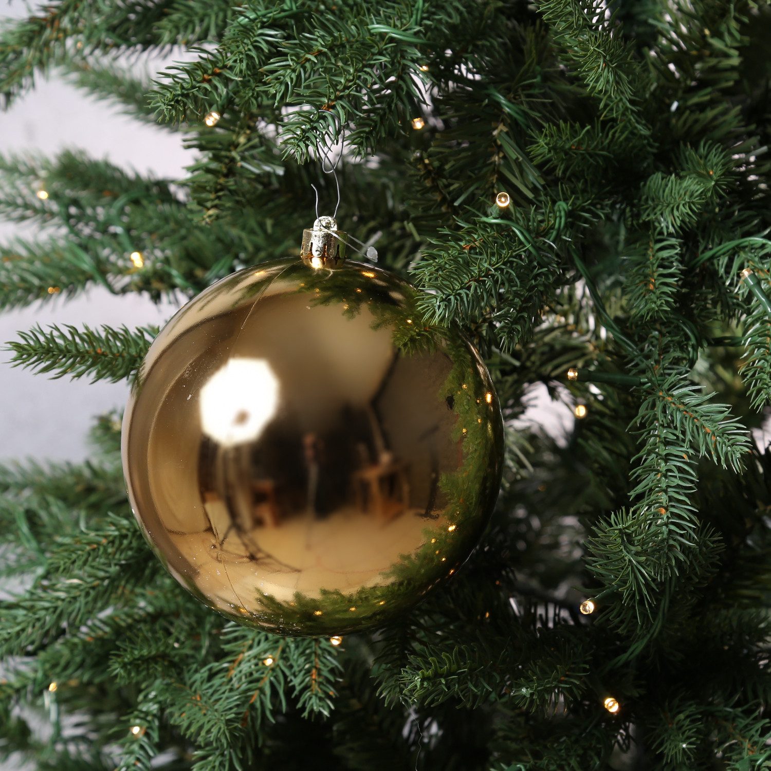 MARELIDA Weihnachtsbaumkugel Christbaumkugel XL Weihnachtskugel bruchfest 14cm glänzend gold (1 St)