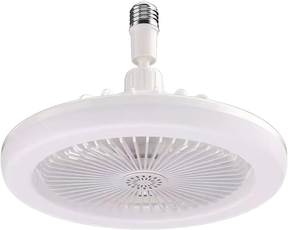 FELIXLEO Akku-Standventilator Aromatherapie Deckenventilator mit Licht Fernbedienung Weiß