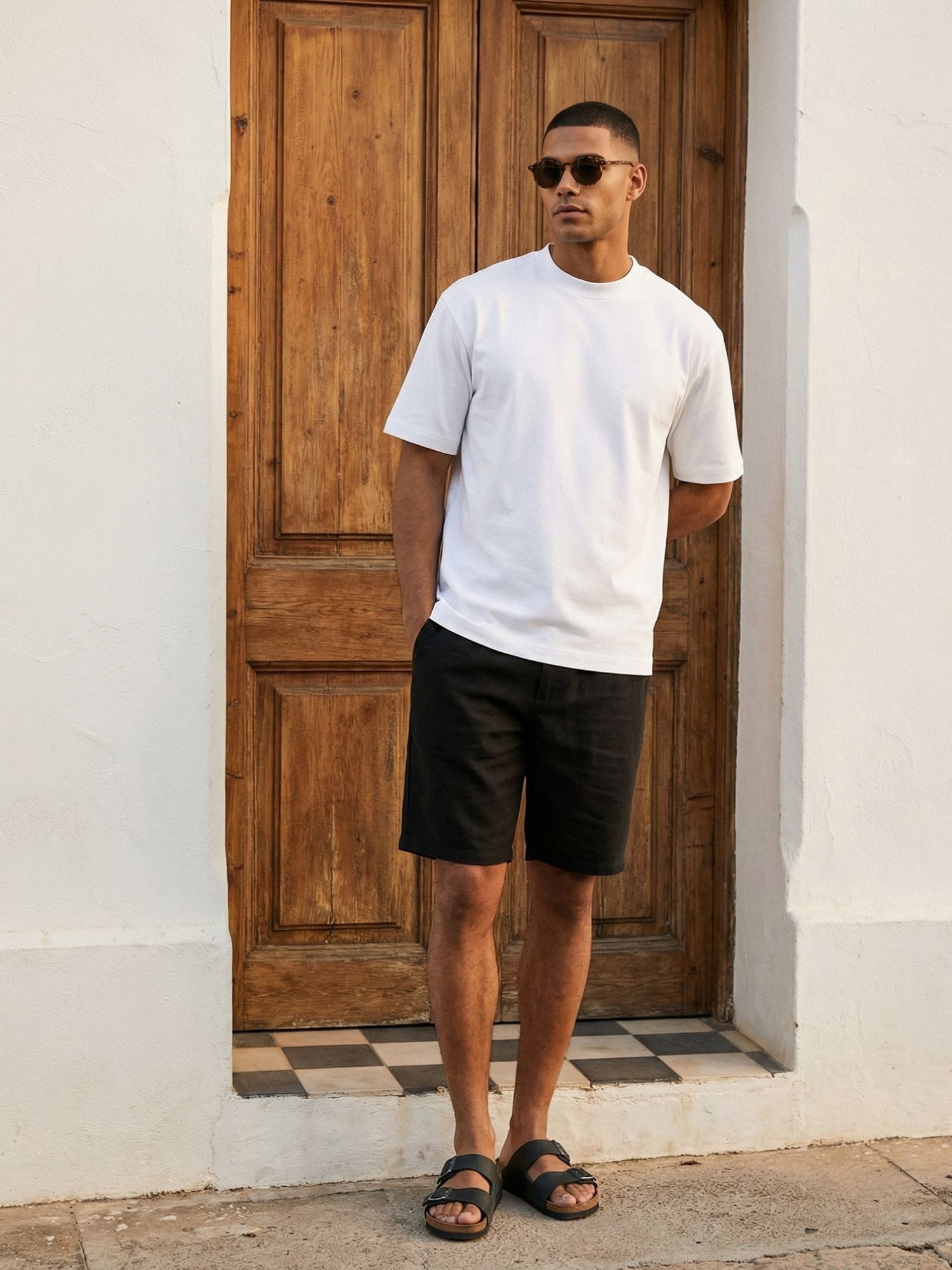 Tazzio Leinenhose A212 kurze Leinen Hose im Clean-Look – Bild 5 von 5