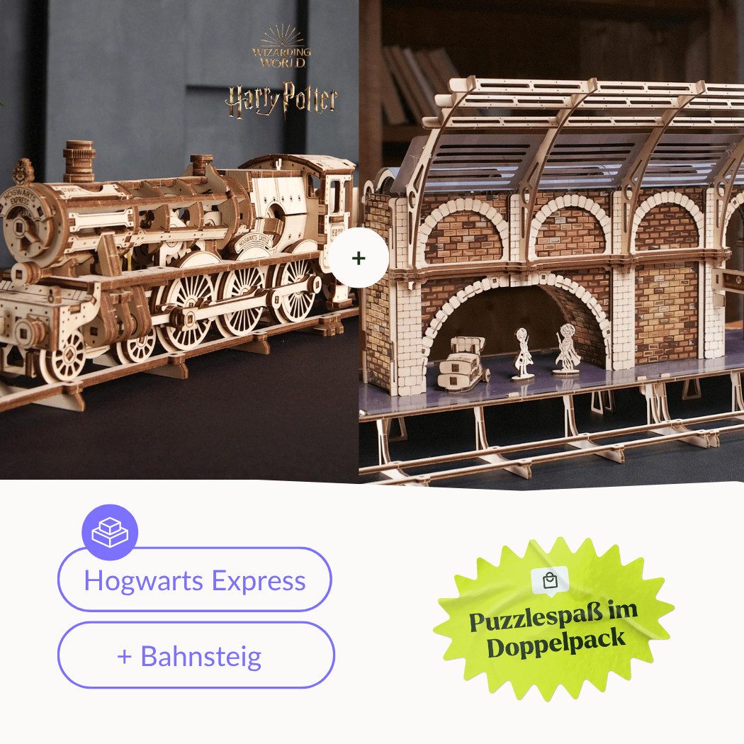 UGEARS Modellbausatz Hogwarts Bound Bundle Harry Potter aus Holz, (734-tlg)
