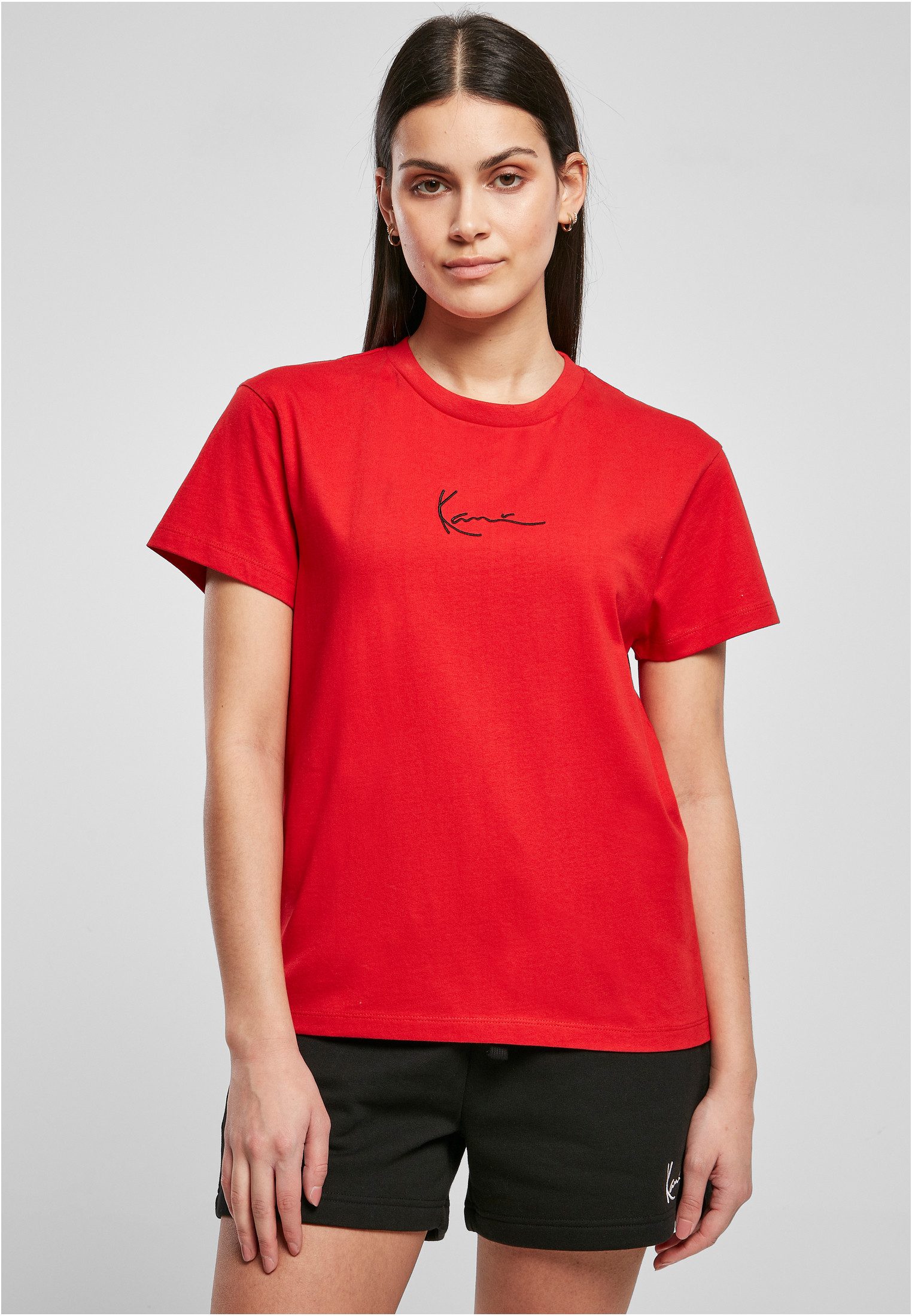 Karl Kani Kurzarmshirt Karl Kani Damen ESSKKW-T02RED Small Signature Tee (1-tlg)