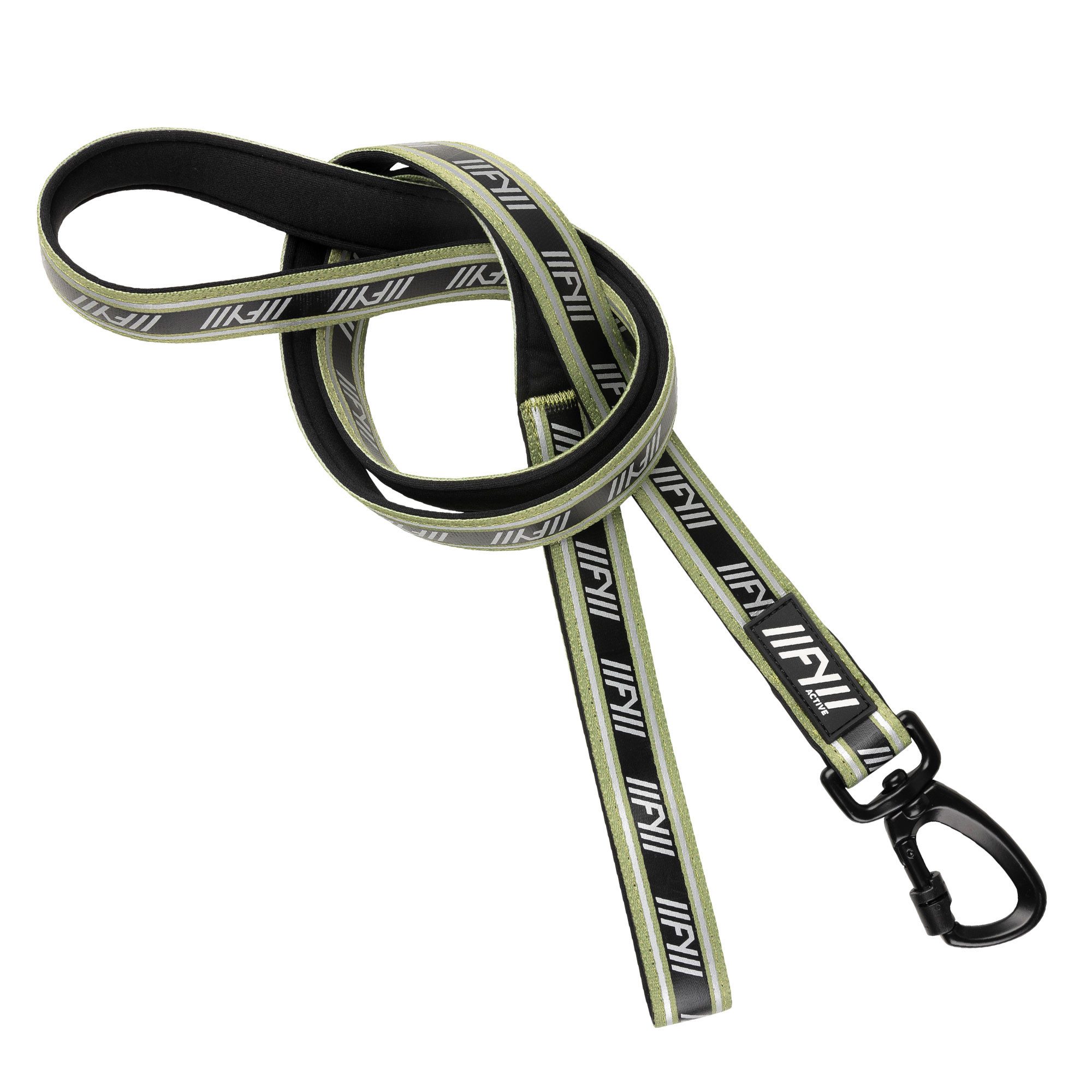 FuzzYard LIFE Führleine FuzzYard Active Hunde Cityleine - Hundeleine, Nylon (1-tlg), schwarze Beschläge, komplett mit Neopren unterlegt