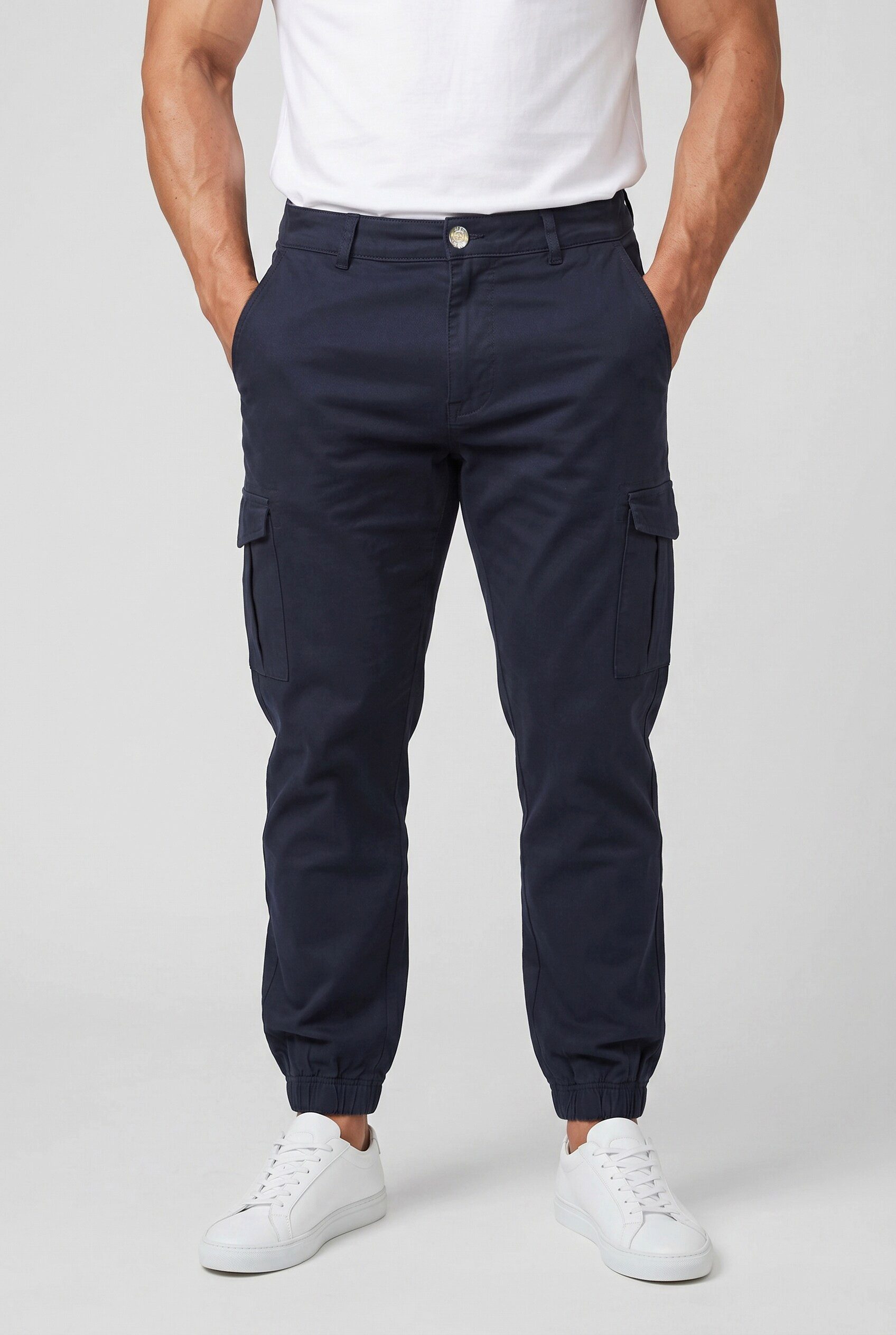 Men Plus Cargohose Twill-Cargohose Bauchfit Straight Fit bis 72