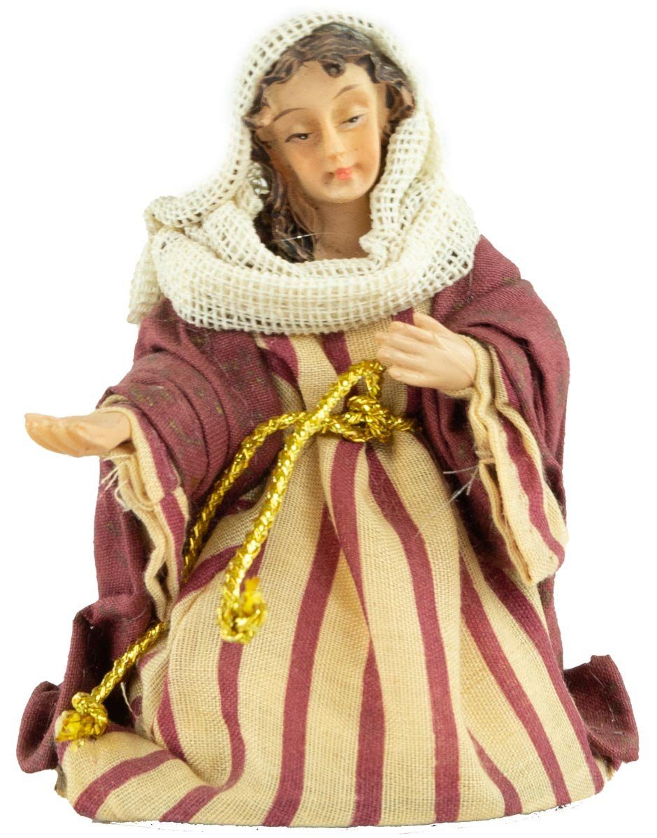 ca. 13 3-tlg., (3 K Krippenfigur 3-tlg), bekleidete Heilige Krippenfiguren Krippenursel Ankleidefiguren Familie 114-01 St., cm,