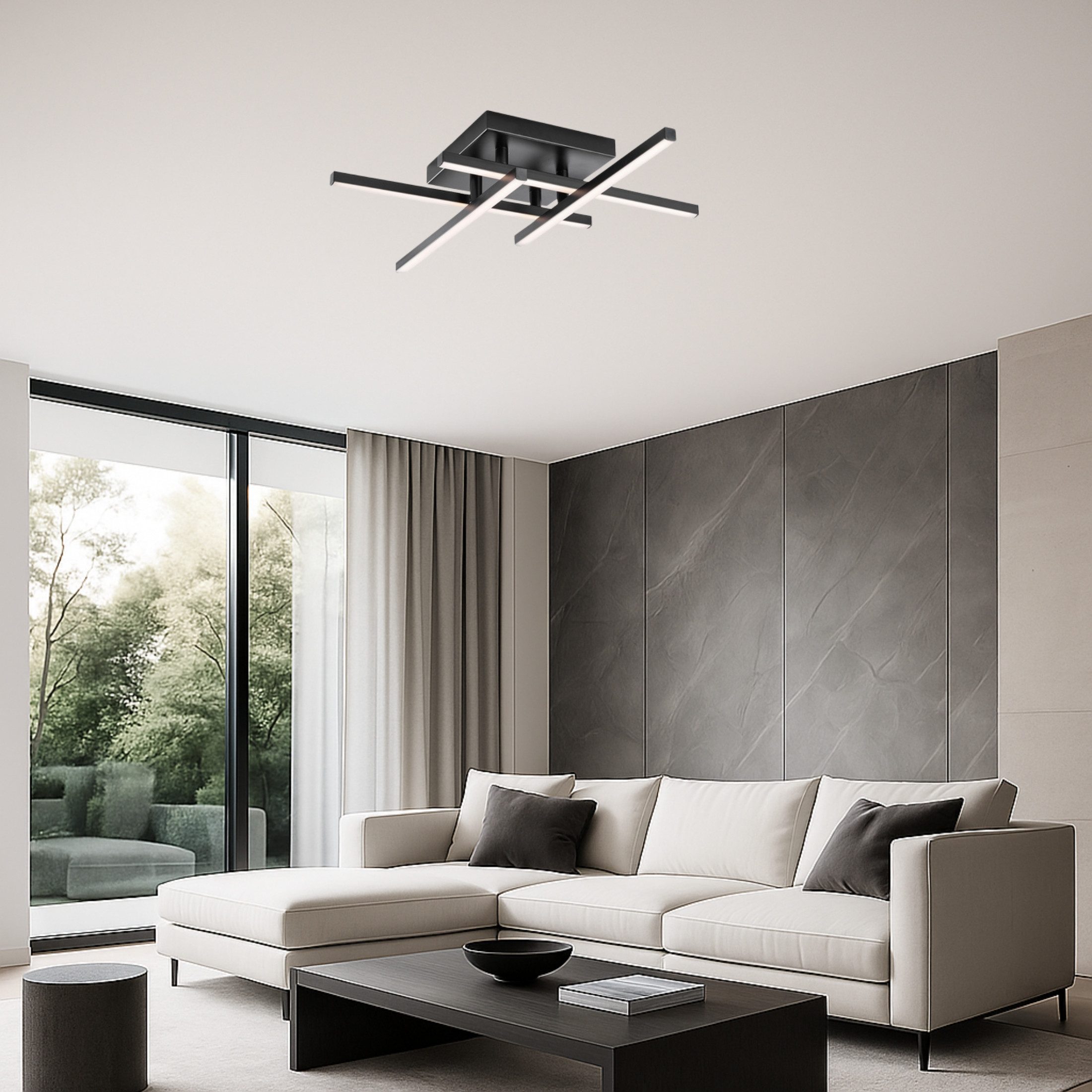 MeLiTec LED Deckenleuchte D121, warmweiß, nickel günstig online kaufen